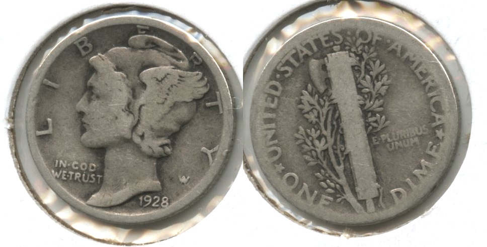 1928 Mercury Dime Good-4 #t