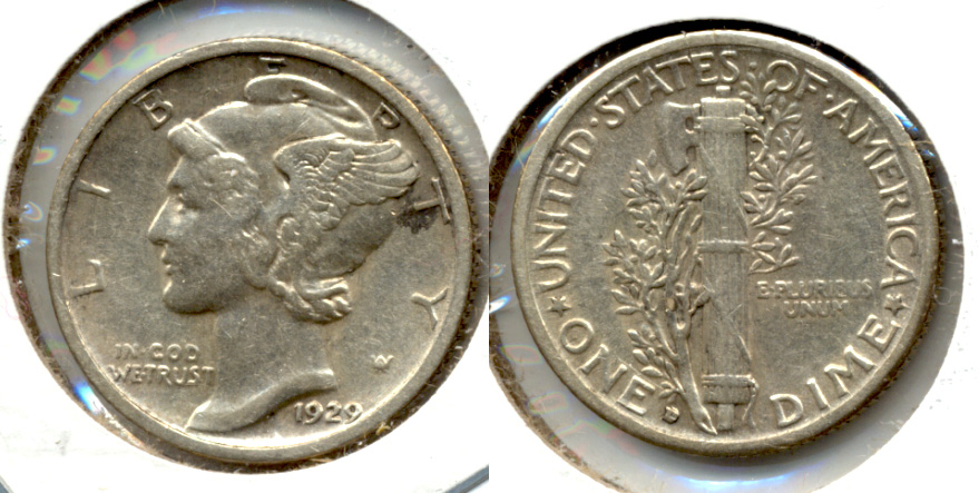1929-D Mercury Dime EF-40