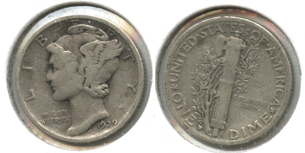 1929-D Mercury Dime Fine-12 #a