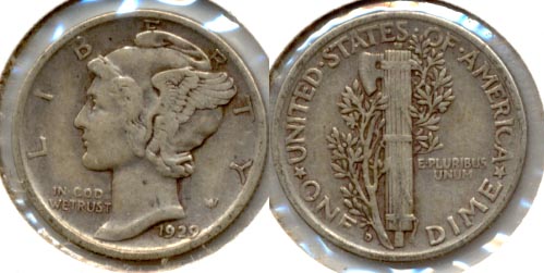 1929-D Mercury Dime VF-20 a