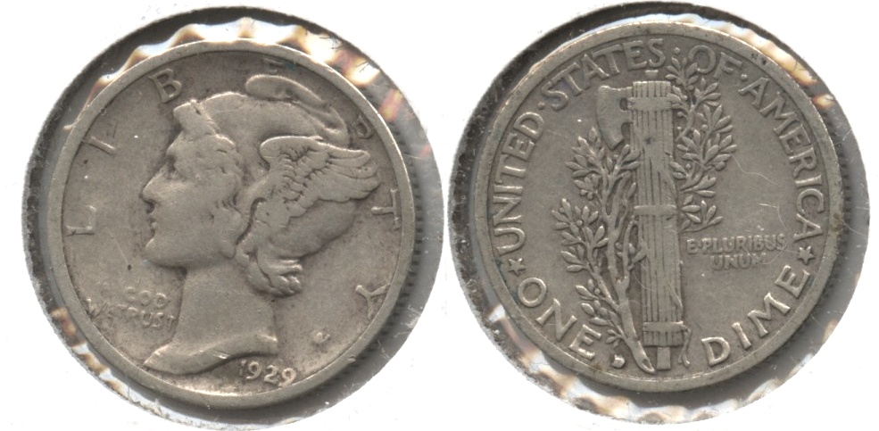 1929-D Mercury Dime VF-20 #d