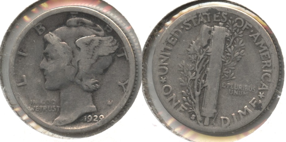 1929-S Mercury Dime Good-4 #m