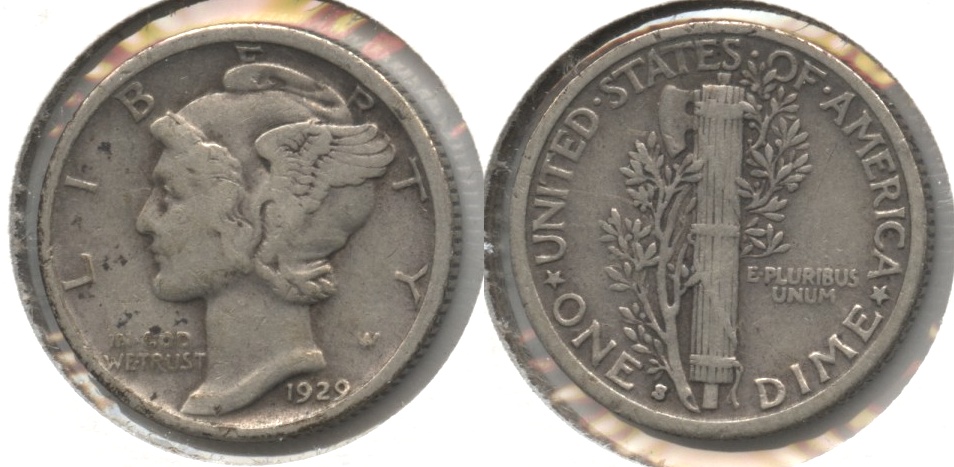 1929-S Mercury Dime VF-20 #b