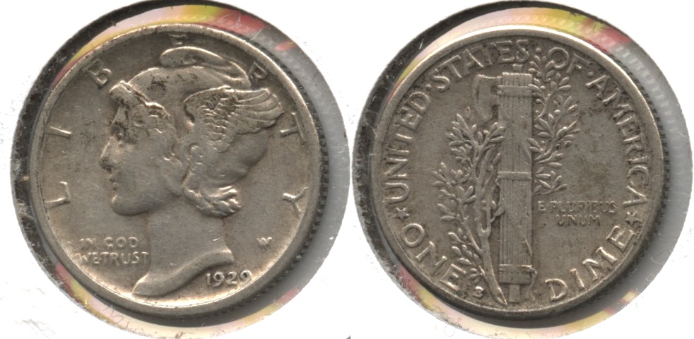 1929-S Mercury Dime VF-20 #d