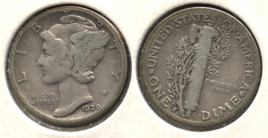 1929-S Mercury Dime VG-8 #a