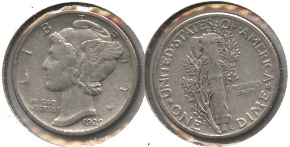 1929 Mercury Dime Fine-12 #bi