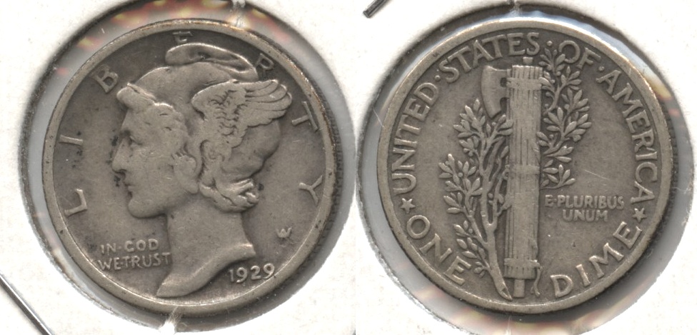 1929 Mercury Dime Fine-12 #f