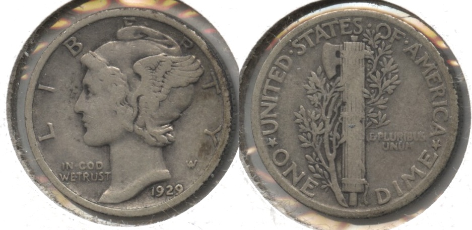 1929 Mercury Dime Fine-12 #l