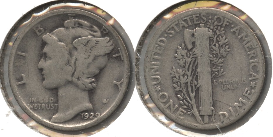 1929 Mercury Dime Good-4 #j