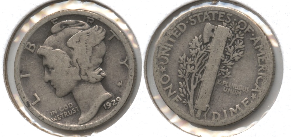 1929 Mercury Dime Good-4 #w