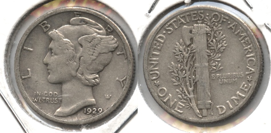 1929 Mercury Dime VF-20 #c