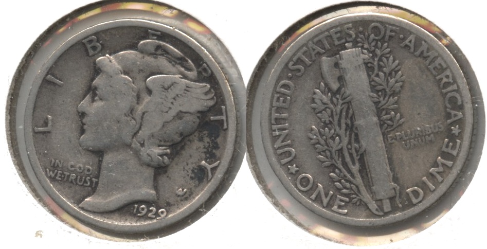 1929 Mercury Dime VG-8 #f