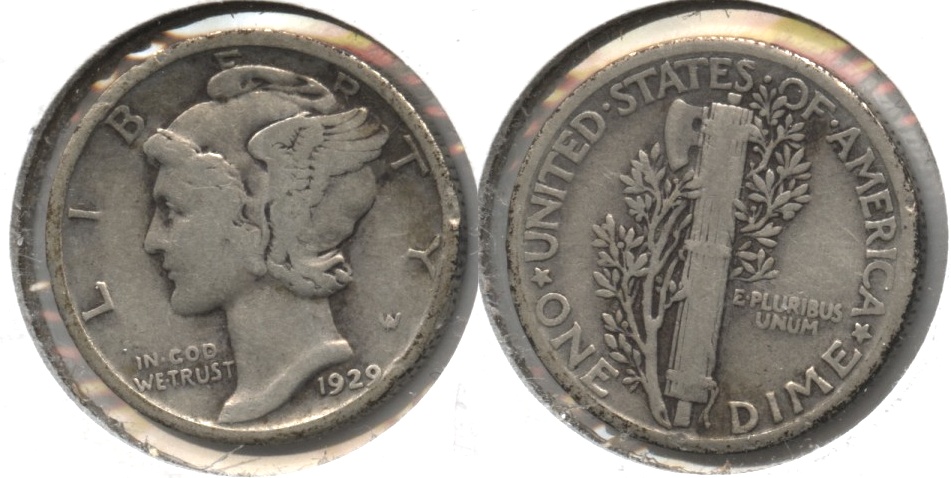 1929 Mercury Dime VG-8 #g
