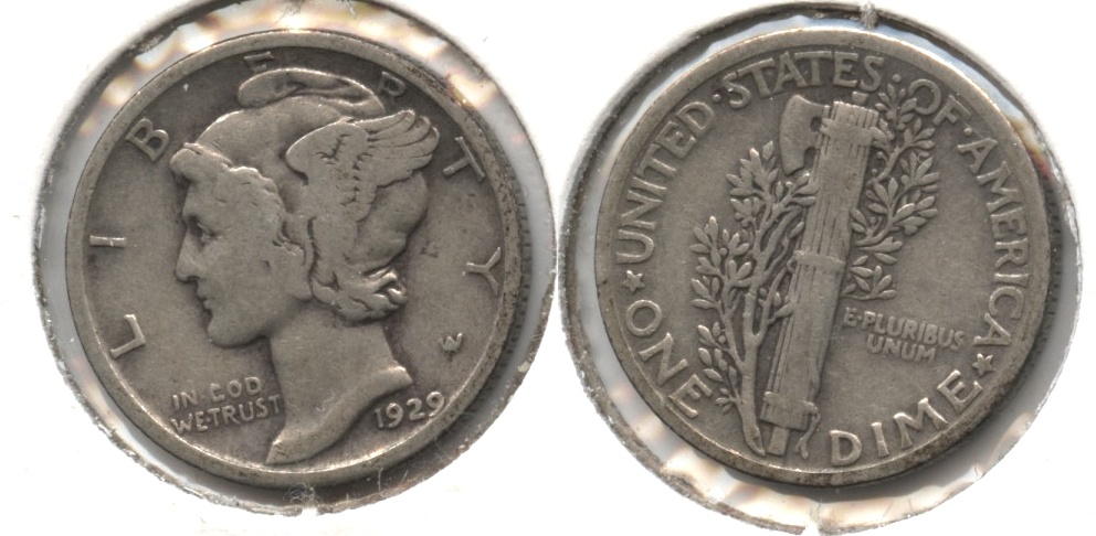 1929 Mercury Dime VG-8 #k