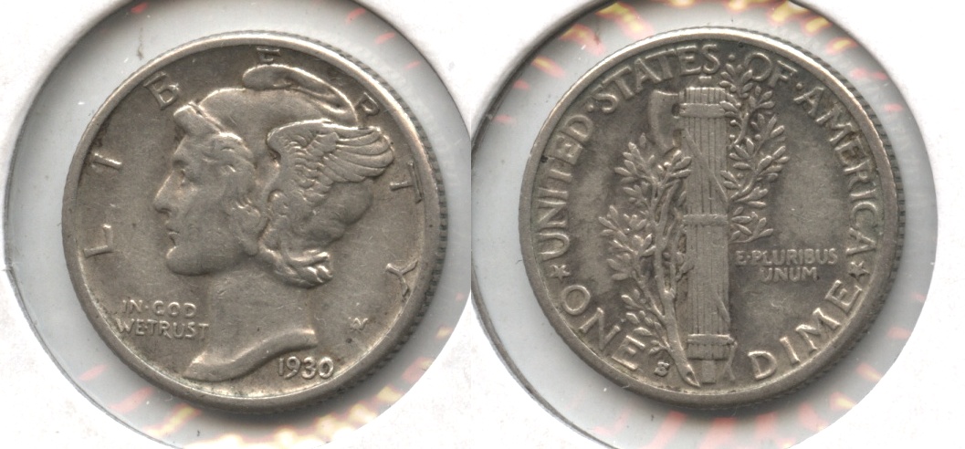 1930-S Mercury Dime EF-40 #b