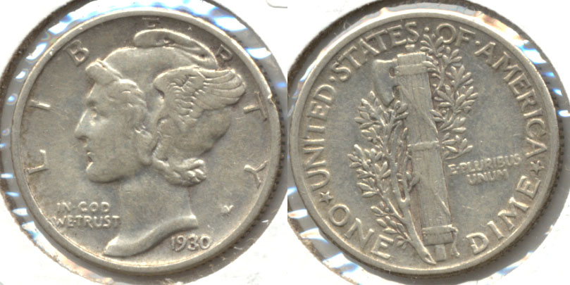 1930 Mercury Dime EF-40 c