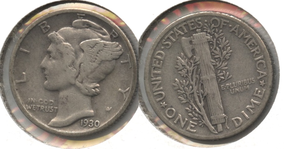 1930 Mercury Dime Fine-12 #b