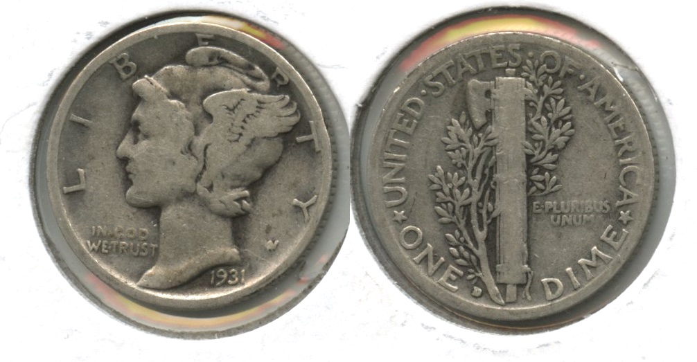 1931-D Mercury Dime VG-8 #b