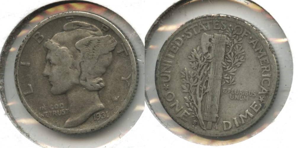 1931-S Mercury Dime Fine-12 #h