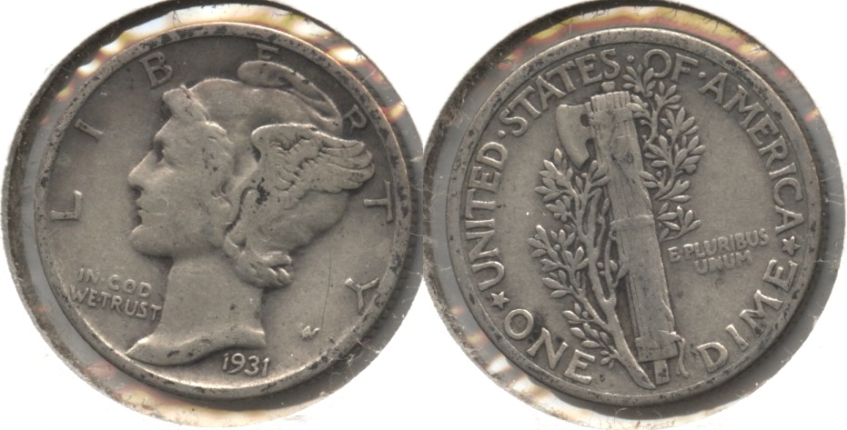 1931 Mercury Dime Fine-12