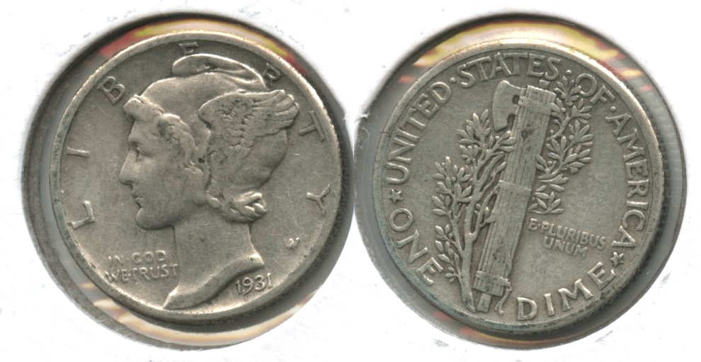 1931 Mercury Dime VF-20 #a