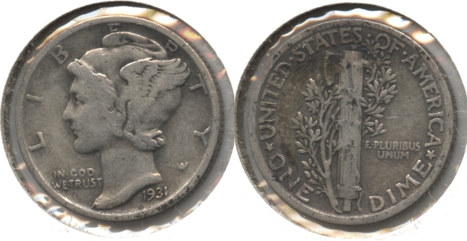 1931 Mercury Dime VG-8 #a
