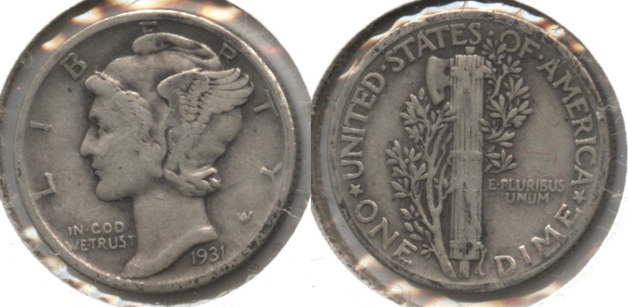 1931 Mercury Dime VG-8 #af