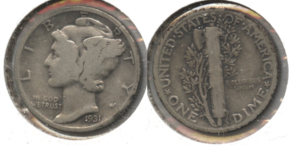 1931 Mercury Dime VG-8 #g