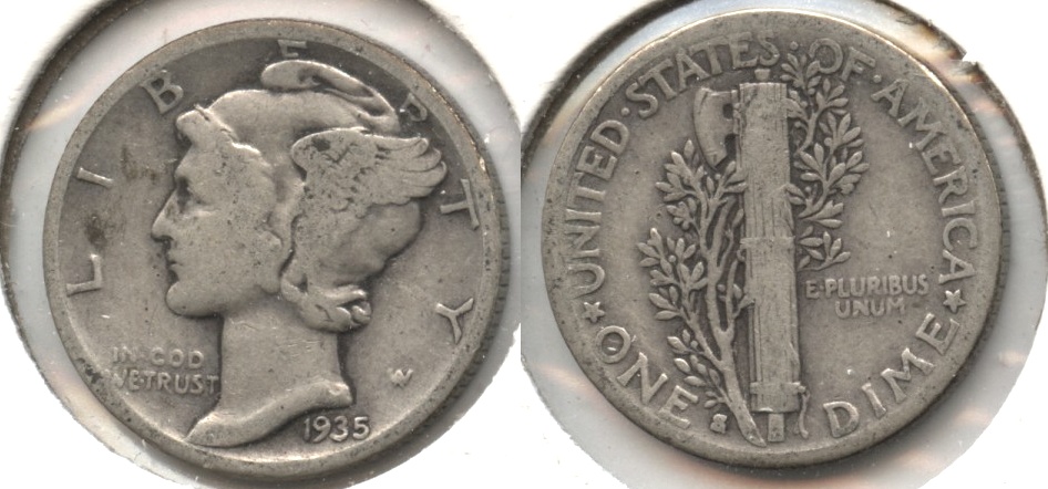1935-S Mercury Dime VG-8 #d
