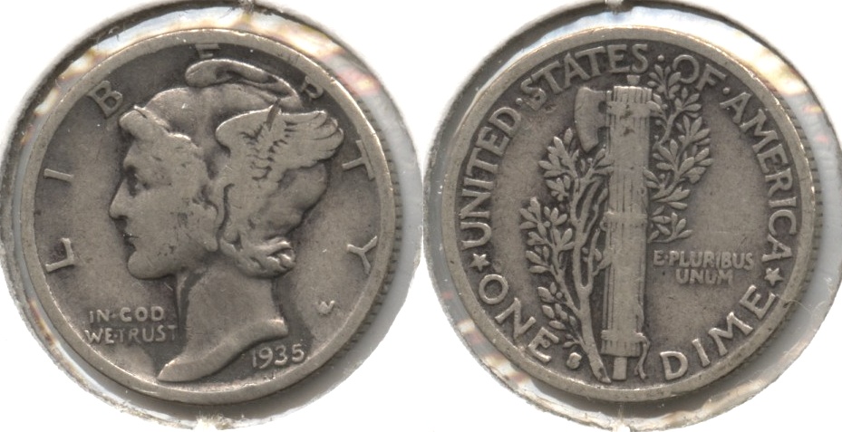 1935-S Mercury Dime VG-8 #f