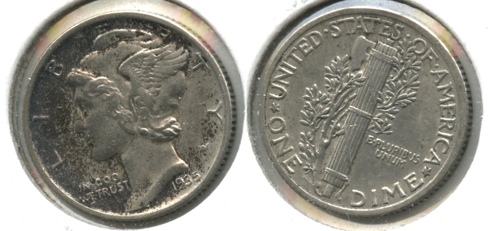 1935 Mercury Dime EF-40
