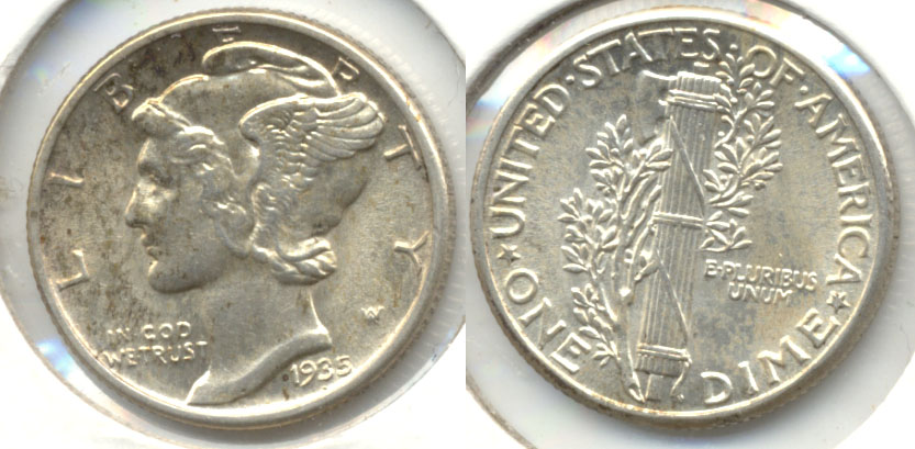 1935 Mercury Dime MS-63