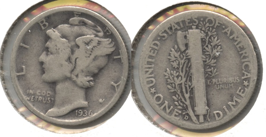 1936-D Mercury Dime Good-4 #a