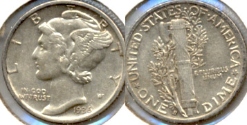 1936-S Mercury Dime AU-50 b