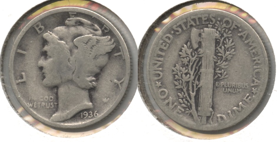 1936 Mercury Dime VG-8 #n