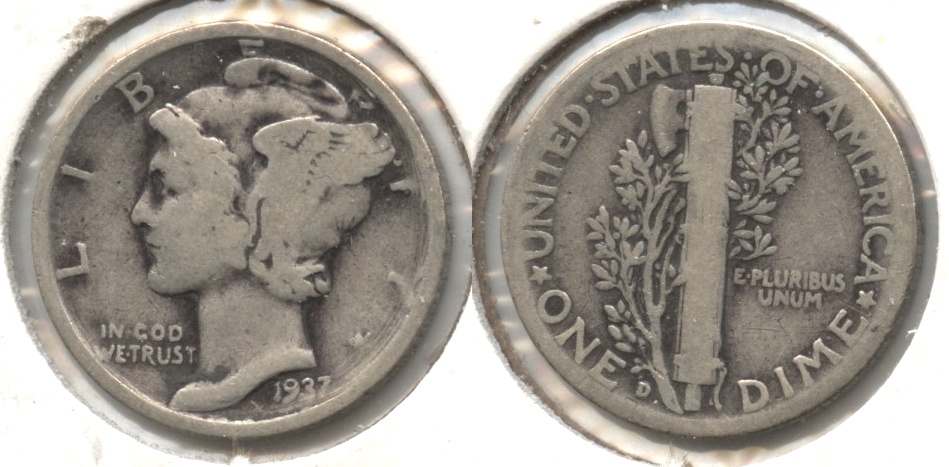 1937-D Mercury Dime Good-4