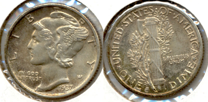 1937-S Mercury Dime AU-55 a