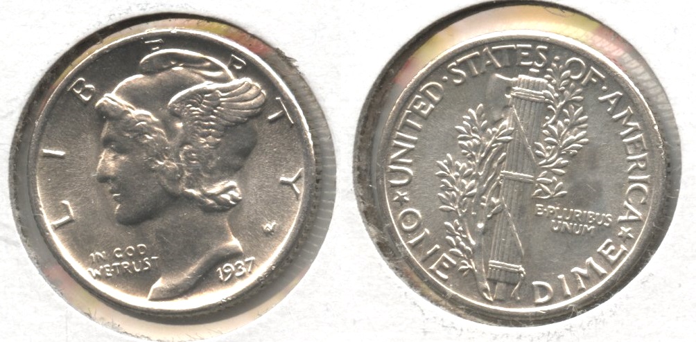 1937 Mercury Dime MS-63 #l