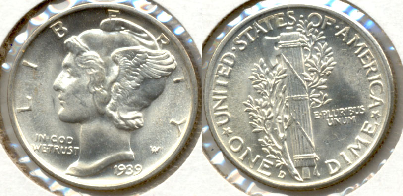 1939-D Mercury Dime MS-63
