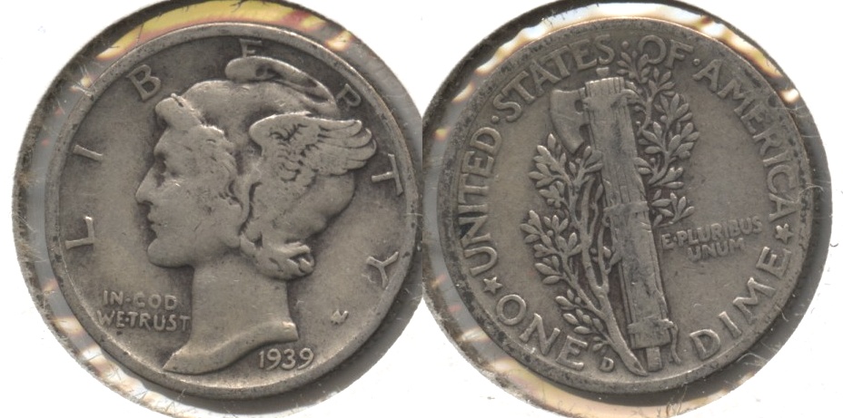 1939-D Mercury Dime VG-8 #v