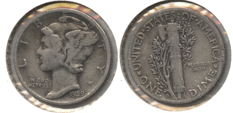1939-D Mercury Dime VG-8 #y