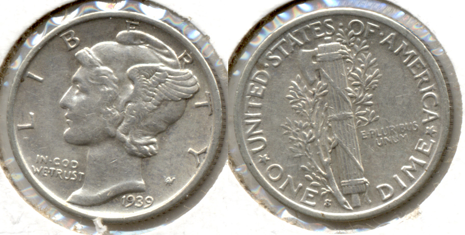 1939-S Mercury Dime AU-50 j