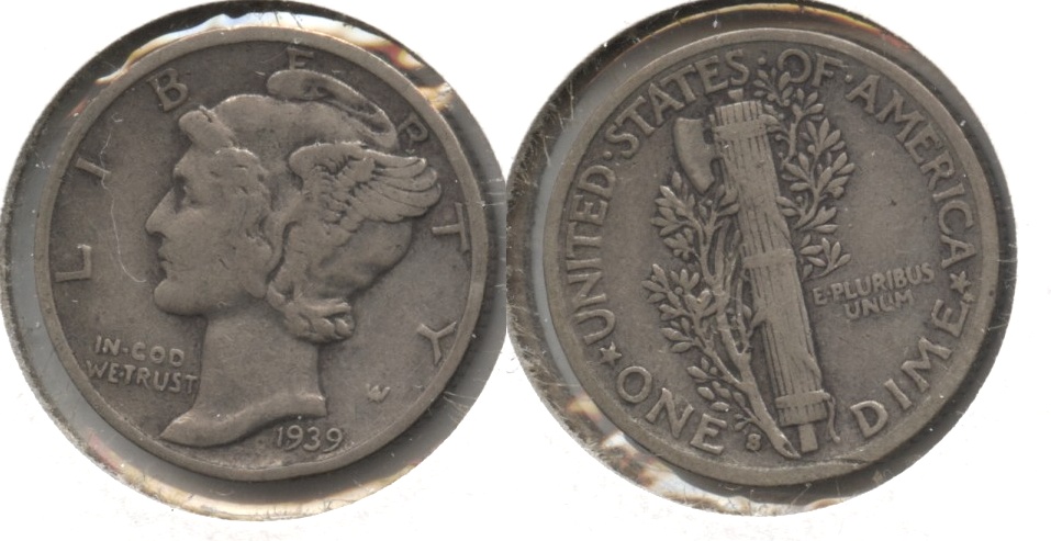 1939-S Mercury Dime Fine-12 #b