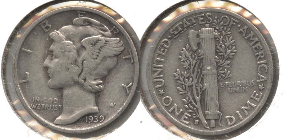 1939-S Mercury Dime Fine-12 #r