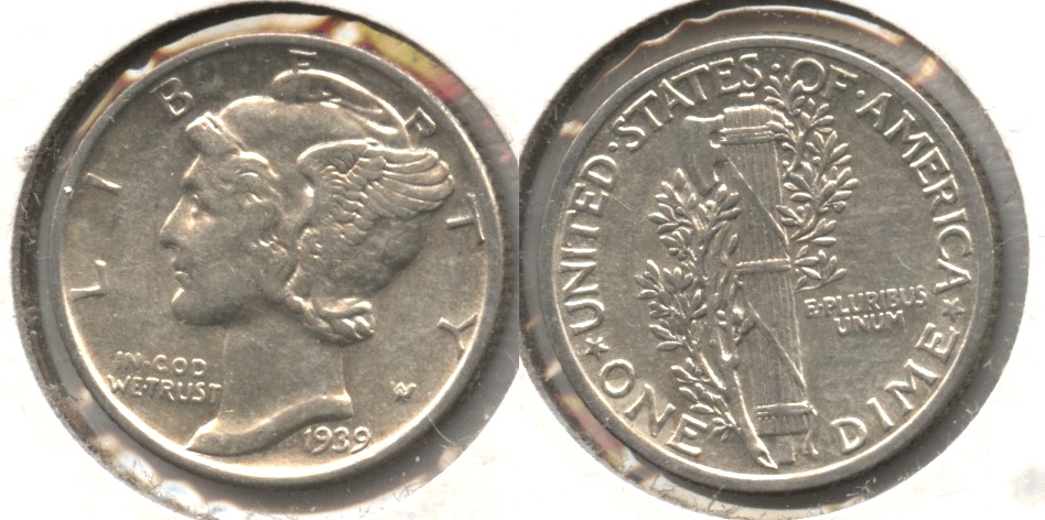 1939 Mercury Dime AU-50 #g