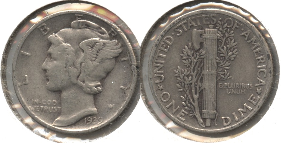 1939 Mercury Dime Fine-12 #ad