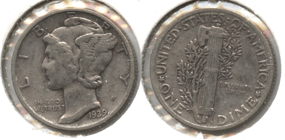 1939 Mercury Dime Fine-12 #am