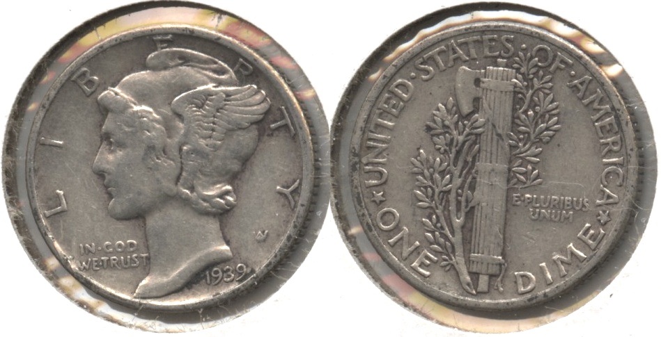 1939 Mercury Dime Fine-12 #d