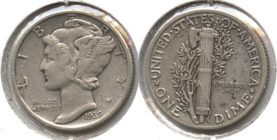 1939 Mercury Dime Fine-12 #s