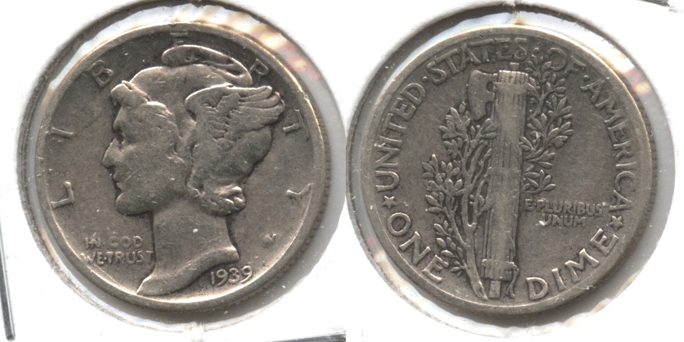 1939 Mercury Dime Fine-12 #u